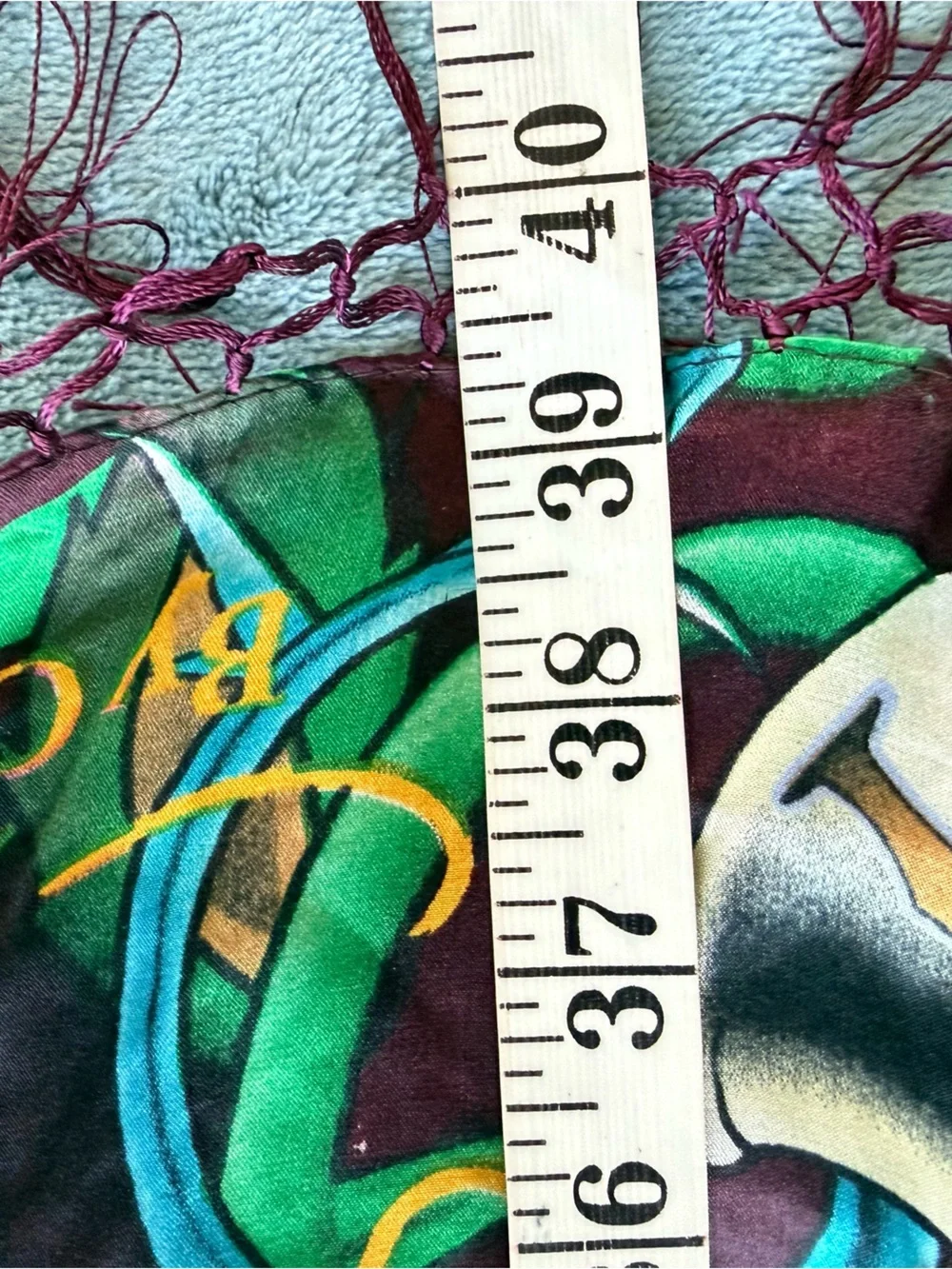 Ed Hardy by Christian Audigier silk scarf Love Kills Slowly vibrant tattoo art